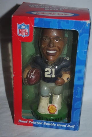 Tiki Barber, New York Giants bobblehead, mint in box. Bobble Dobbles. Shell Oil Cover