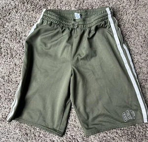 Boys Youth GAP Green Athletic Lined Basketball Drawstring Shorts Sz 8 - Picture 1 of 3