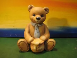 #1405 Homco Dad Bear with Tie and Honey Pot Porcelain Teddy Ceramic Figurine - Picture 1 of 4