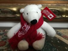 Coca Cola Polar Bear Knitted Scarf Arctic Home 2012 WWF Collectible Plush 4"