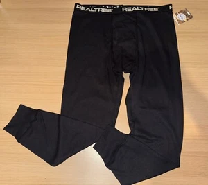 REALTREE Men's X LARGE (40-42) Cotton/Polyester Thermal Black Under Pants - Picture 1 of 3