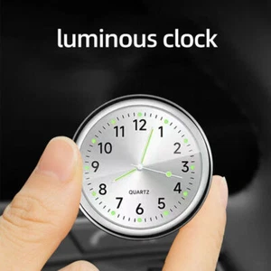 1x Luminous Clock Stick-On Auto Dashboard Car Interior Accessories Mini Clock  - Foto 1 di 15