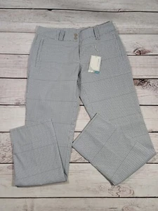 NWT Nike Golf Pants plaid Womens Size 6 Gray Plaid Dri-Fit w7 - Picture 1 of 7
