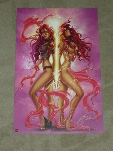 C2E2 2019 Split Time desvestido en arte rojo letrero impreso por Dawn Mcteigue 11x17 - Imagen 1 de 1