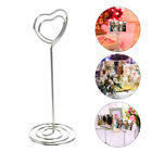 20 Pcs Metal Heart Shaped Business Card Holder Place Cards Clips Table Top Sign