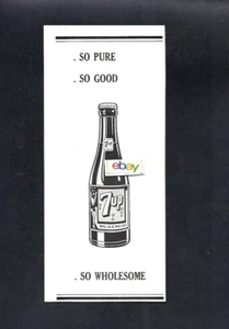 SEVEN UP COMPANY 1954 SO REIN SO GUT SO GESUND FLASCHE KUNST ANZEIGE - Bild 1 von 1