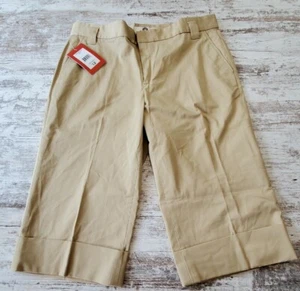 Womens Weatherproof Cuffed Capri Tan Size 12 NWT - Picture 1 of 11