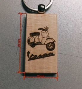 VESPA Lasergravur Holz Schlüsselanhänger  - Bild 1 von 1