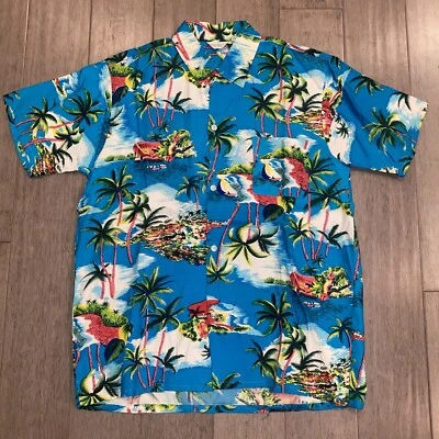 Vtg 50s 60s Aloha Sportswear Shirt Rayon Loop Collar Hawaiian Japan Mens Medium - Image 1 of 4