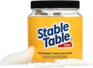 Stable Table - Clear Restaurant Table Leg 100 Shim Wedges Premium Furniture Leve - Picture 1 of 12