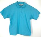 Vintage Croquet Club Womens Large Polo Shirt 1990s Blue Brazil Cotton