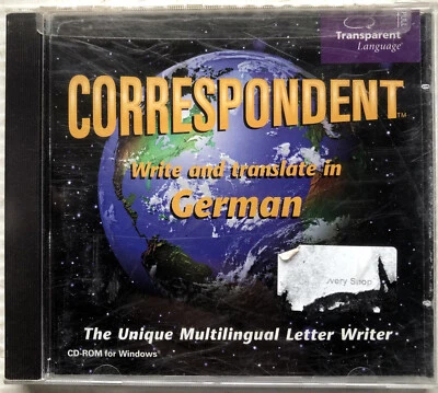 Correspondent Write and Translate in German (PC CD-ROM, Windows 95 / 98) NEW - Image 1 of 3