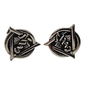 Gemelos Caduceus de colección médicos tono plateado médico enfermera médico - Imagen 1 de 4