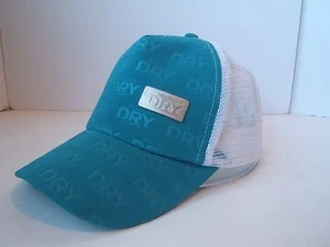 Molson Dry Beer Snapback Trucker Hat with Attached Metal Badge Aqua Cap - Picture 1 of 8