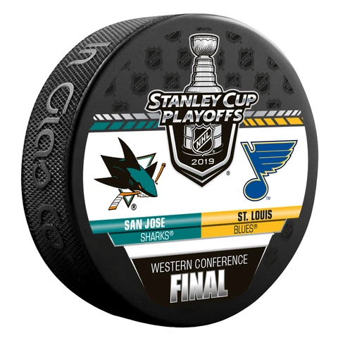 2019 Stanley Cup Playoffs Dueling Puck San Jose Sharks / St. Louis Blues Cover