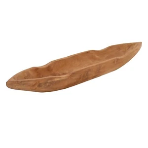 Centro de mesa de madera de teca natural para barco vikingo de teca nórdica - Imagen 1 de 3