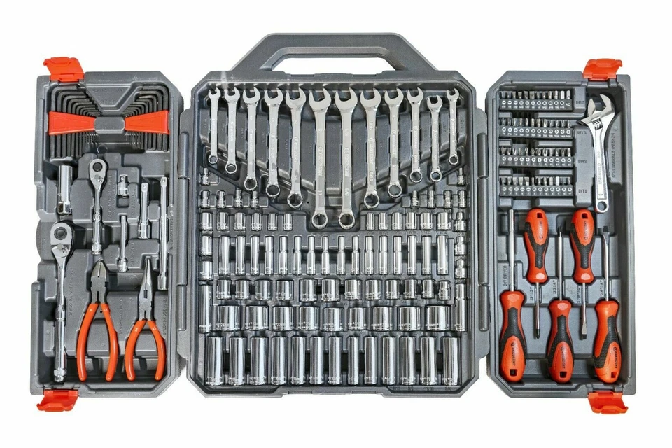 NEW Crescent CTK180 180-Pc 1/4 & 3/8 Dr 6-Pt SAE METRIC PROFESSIONAL TOOL SET - Image 1 of 1