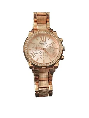 Reloj de cuarzo de oro rosa con borde de platino Foto 1 de 2