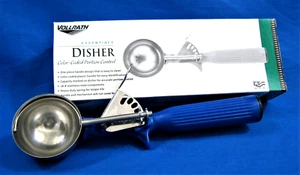 VOLLRATH tamaño #16 ~ 2 oz. Scooper de control de porciones azul oscuro con mango ~ NUEVO - Imagen 1 de 16