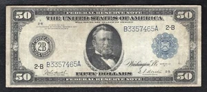FR. 1030 1914 $50 FIFTY DOLLARS FRN FEDERAL RESERVE NOTE NEW YORK, NY VERY FINE - Picture 1 of 2