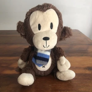 The Childrens Place TCP Affe trägt gestreift blau grau Schal Stofftier Plüsch - Bild 1 von 5