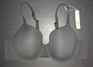 ❤SKIMS Fits Everybody Lightly Lined Underwire T-shirt Demi Bra Black ONYX  40B - Picture 1 of 8