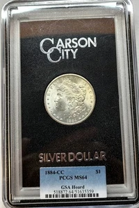 Choice 1884-CC GSA Morgan Silver Dollar PCGS MS-64 W/ Box & COA Beautiful !!! - Picture 1 of 7
