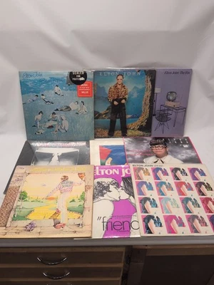 Lot(9) Elton John Vinyl Record Albums Caribou, Goodbye Yellow Brick Road, Fox - Image 1 of 4