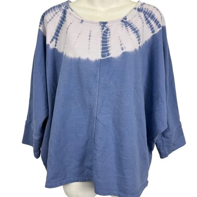 Sudadera J Jill Pullover Grande Algodón Puro Cultivado Orgánicamente Tie Dye Talla L Foto 1 de 4