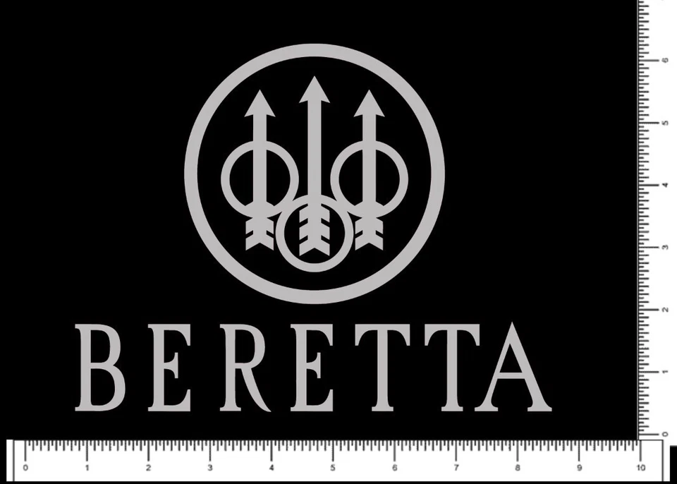 Beretta Firearms Logo Die Cut Sticker 7.5" x 5.8" Pick your color 1776 - Image 1 of 4