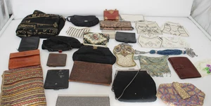 F x26 Vintage Collection Of Handbags, Purses & Wallets Inc Beaded, Leather etc - Picture 1 of 9