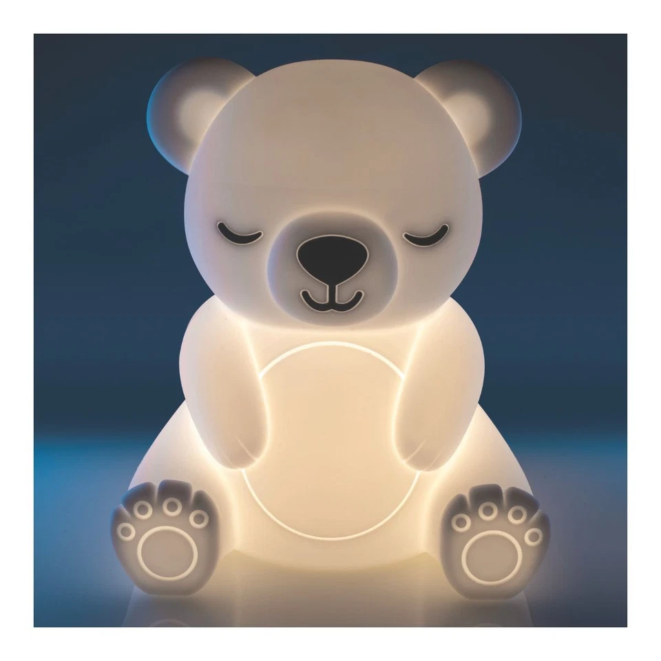 MDI Lil Dreamers Bear Silicone Soft Touch Rechargeable LED Night Light Lamp