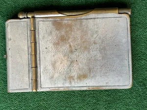 GENUINE BOER WAR COLCHESTER ESSEX IMPERIAL YEOMANRY TAILOR BRASS NOTEBOOK - Picture 1 of 7
