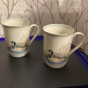 2 Vintage Otagiri  Geese Mugs - Picture 1 of 4