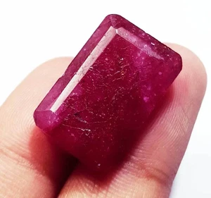 Natural Red Beryl 27.05 Ct Emerald Shape Loose Gemstones With Certificate - Picture 1 of 6