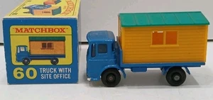 Vintage Matchbox Lesney No. 60 Truck With Site Office Hut Truck In Original Box - Picture 1 of 8