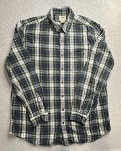 LL Bean Shirt Mens XL Tall Plaid Slightly Fitted Flannel Casual Button Down - Picture 1 of 13