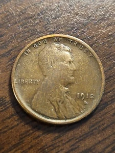 1912 S Lincoln Wheat Cent Penny (Bent) - Picture 1 of 4