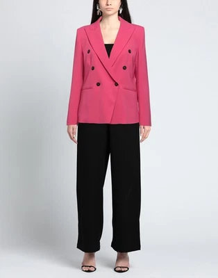 RRP€409 PATRIZIA PEPE Blazer Jacket IT42 US6 UK10 M Pink Made in Italy - Image 1 of 4