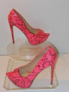 ILLIANA MULTI-COLOR PEEP TOE PUMPS SIZE 10 MEDIUM - Picture 1 of 8