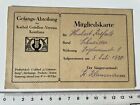 Mitgliedskarte 1930 Kathol. Gesellen-Verein, Konstanz, Gesangs-Abteilung