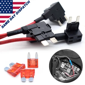 3X Piggy Back Fuse Tap Add A Circuit Mini Standard Blade Fuse Holder ATM ATP 12V - Foto 1 di 6