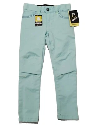Art Class Girls Aqua Blue 5 Pocket Adjustable Jeans Twill Skinny Leg Pants Sz 5 - Image 1 of 4