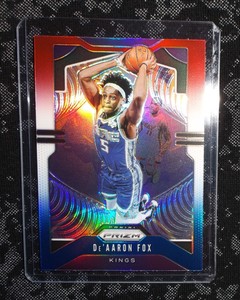 De'Aaron Fox RED White Blue Prizm 2019-20 Panini PRIZM