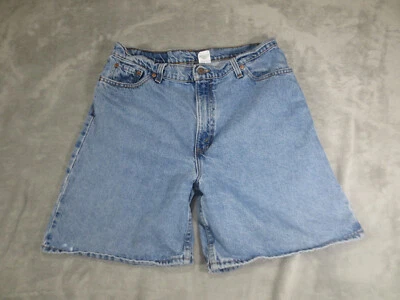 Pantalones Cortos Jean Vintage Levis 522 Talla 16 Azul Hecho en EE. UU. Lavado Medio Foto 1 de 4