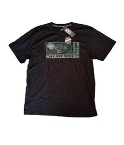 NEW New York Jets Shirt Men’s Black Reflective NFL Adult Majestic Graphic Tee XL - Picture 1 of 5