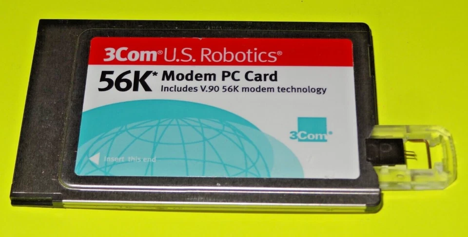 3COM USROBOTICS 56K MODEM PC CARD, MODEL 3056, V.90 56K - Image 1 of 3