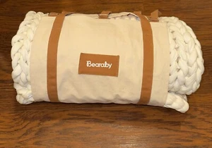 Bearaby Cotton Napper  15 Lb  weighted Throw blanket Retail $279 Cloud White - Picture 1 of 4