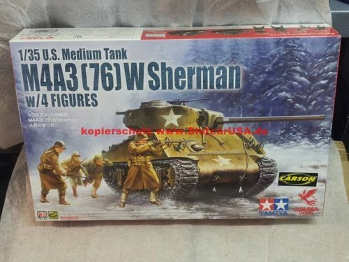 Asuka Model 35-048 1/35 M4A3(76) W Sherman US Medium Tank with 4 Figures - Image 1 of 1
