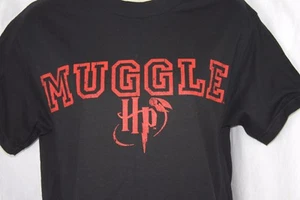 Harry Potter Muggel T-Shirt Oberteil Warner Bros Unisex Schwarz Zauberer Neu Small - Bild 1 von 3